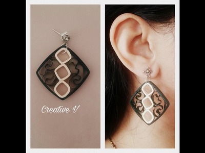 How To Make Quilling Earring Tutorial.Design 17