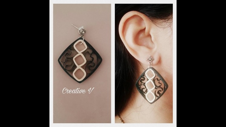How To Make Quilling Earring Tutorial.Design 17