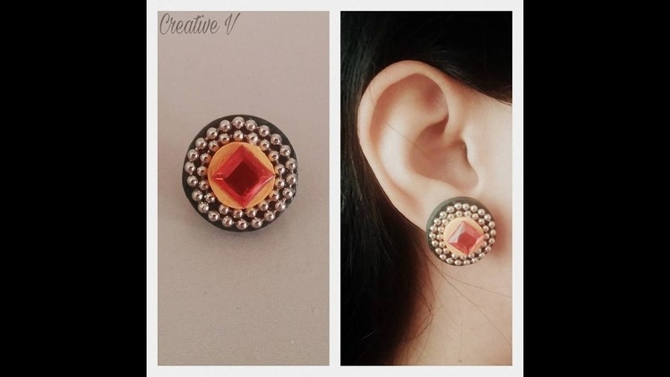 How to Make Quilling Stud Earrings.Design 13.Tutorial