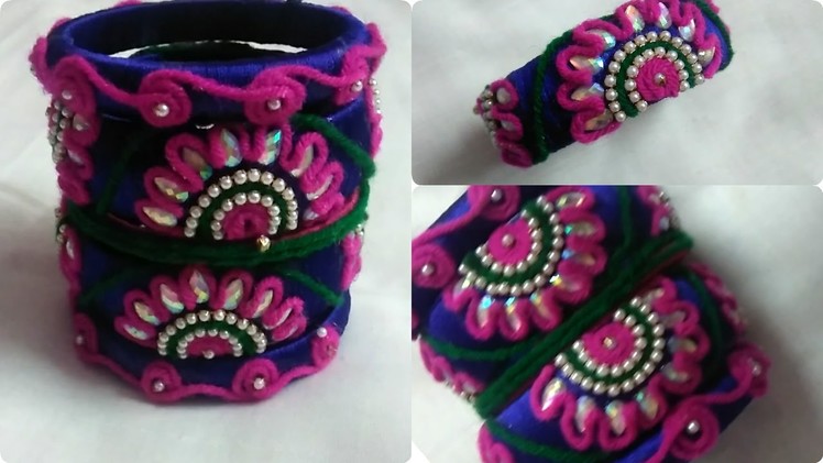How to make silk thread bangles at home. !!