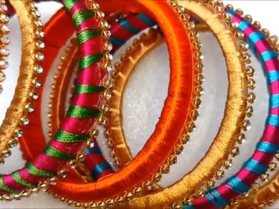 How to make silk thread bangles | making silk thread bangles, silk thread bangles making tutorial