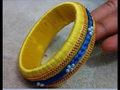 How to make silk thread bangles | zig zag silk thread bangles, silk thread bangles designs making