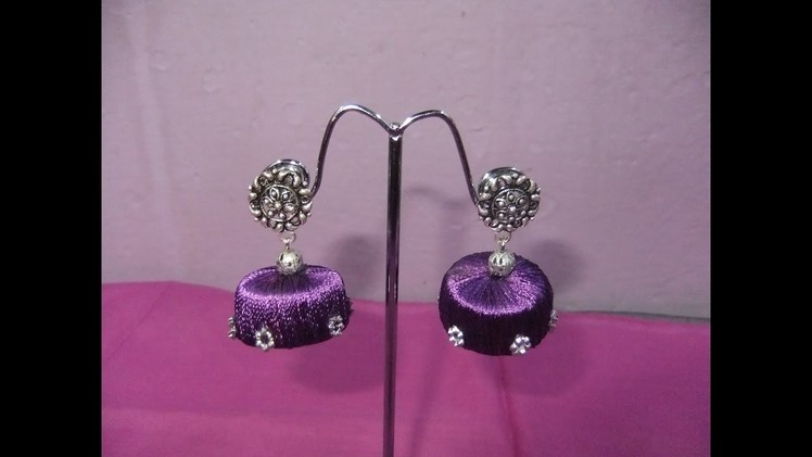 How to make silkthread earrings with bottel caps