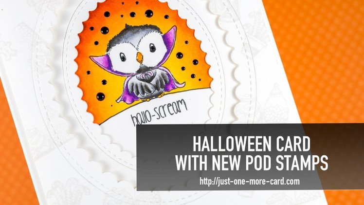 How to Mount Rubber Stamps on your MISTI + Halloween Card with new POD Stamps