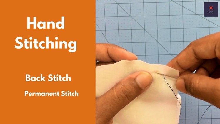 How to simple Hand Stitch - Back Stitch (permanent stitch) - Sewing for Beginners
