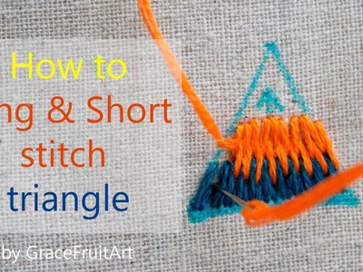 Long & short stitch tutorial. Part 2. How to stitch triangle.