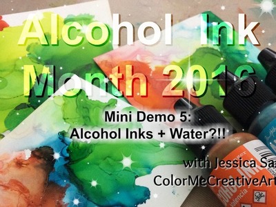 Marbling Paper with  Ranger Alcohol Inks + Water. Mini Demo 5. tutorial. how to