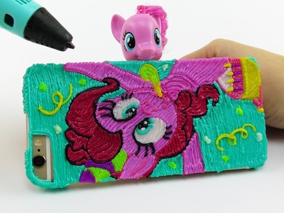 My Little Pony How to Draw Pinkie Pie iPhone Case with 3D Pen Coloring video for kids
