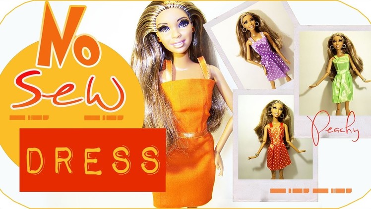 No Sew Doll Dress | No Sew Doll Clothes - How to Make a No Sew Doll Dress