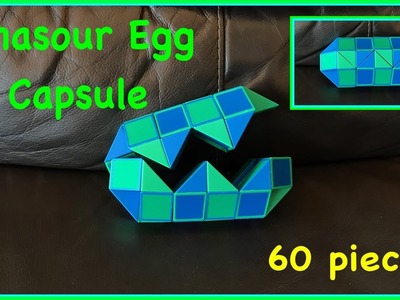 Smiggle Python Puzzle or Rubik's Twist 60 Tutorial: How to Make a Dinasour Egg or Capsule