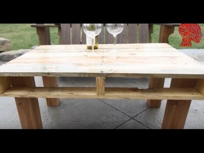 Woodworking # 2 - DIY How to Make an Outdoor Pallet Table - Woodwork