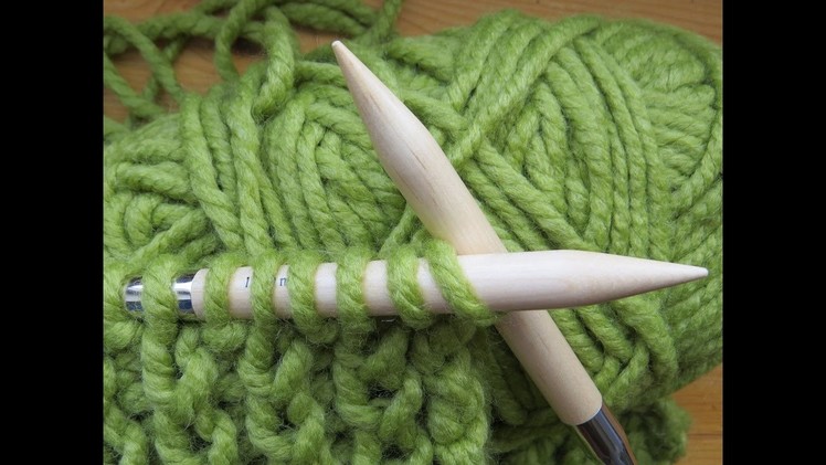 Beginners Knitting Rib for LEFT HANDERS (cast on, kn, Pu, rib)