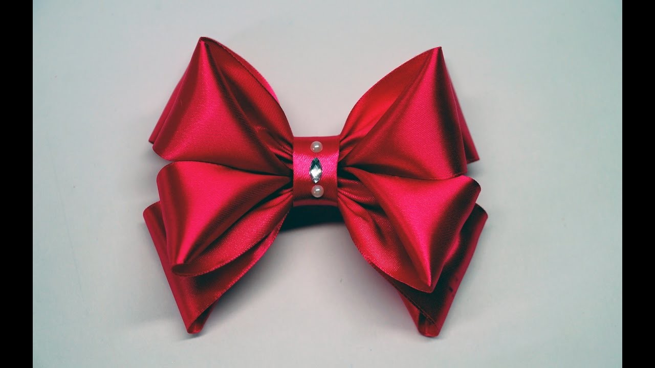 Decor crafts How to Make Simple Easy Bow of satin ribbons. ribbon bow ...