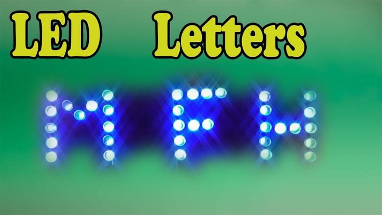 DIY How to make led letters