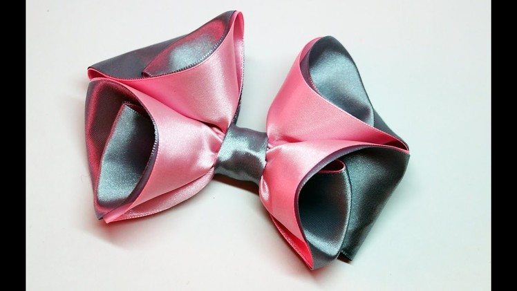 Do it yourself crafts - How to Make Simple Easy bow of satin ribbon Tutorial. DIY beauty and easy