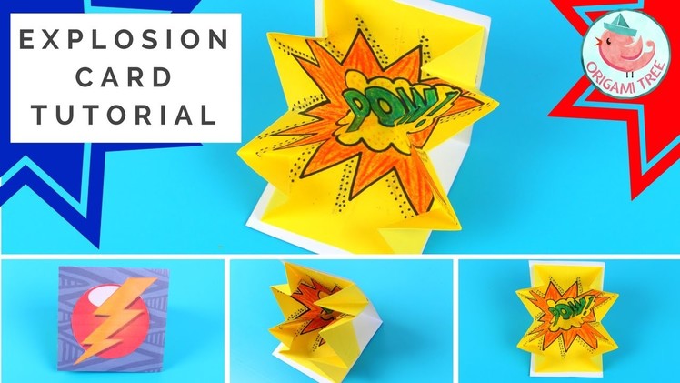 Explosion Card Tutorial - How to Make a Pop-Up Exploding Card COMIC BOOK STYLE!