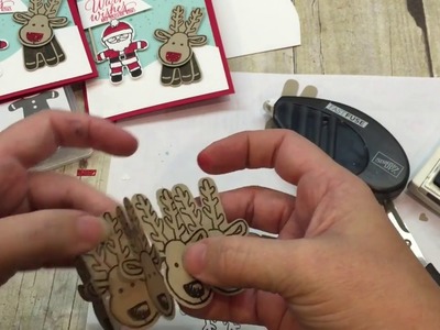 Friday Quickies: How to make a pop up Reindeer Card with Stampin Up's Cookie Cutter Christmas