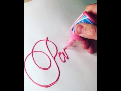 How to: Calligraphy tutorial with paint: Pink Panther