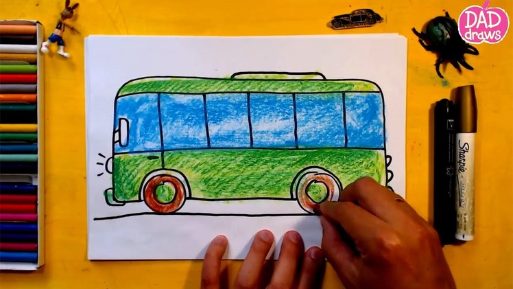 How to draw a Bus. Art for Kids