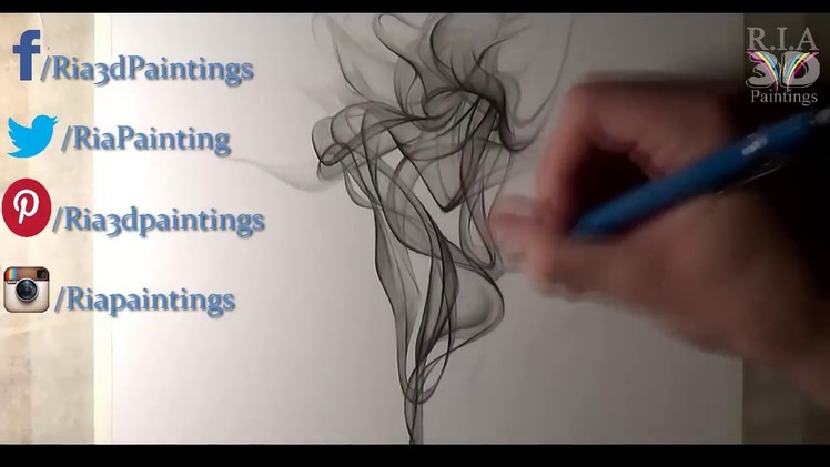 How to Draw a Smoke Pencil Drawing - Easy Things to Draw -8 by R.i.a 3d Paintings