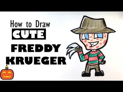 How to Draw Freddy Krueger from Nightmare on Elm Street (cute) - Halloween Drawings