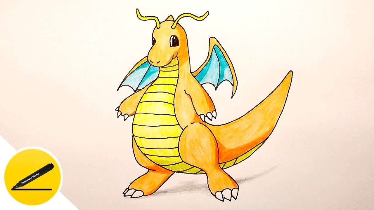 How to Draw Pokemon Dragonite (Pokemon Go)