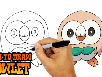 How to Draw Rowlet (Pokemon)- Art Lesson for Kids