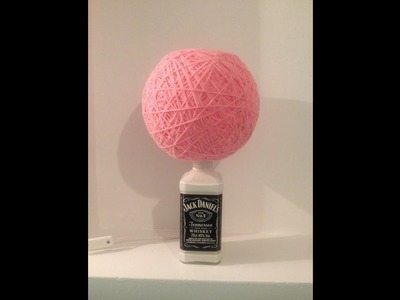 How to make a bottle lamp, YARN LAMPSHADE