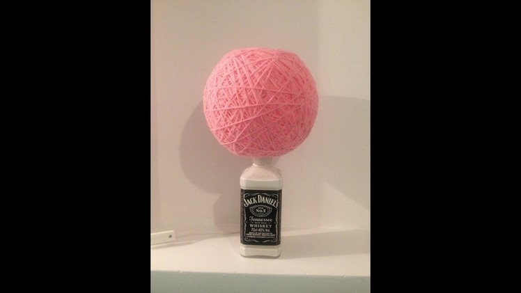 How to make a bottle lamp, YARN LAMPSHADE