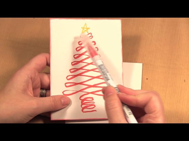 How to Make a Brush Marker Christmas Tree