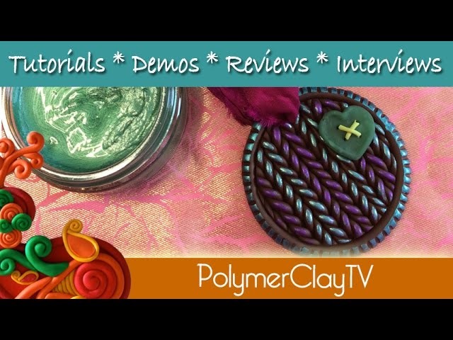 How to make a Faux Knit ornament antiqued with gilding polish and polymer clay