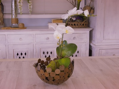How to make a Kokedama Ball and Orchid Table Floristry Arrangement