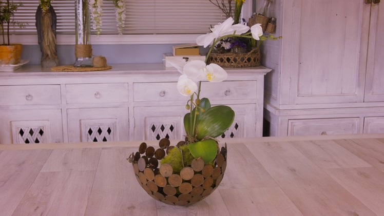 How to make a Kokedama Ball and Orchid Table Floristry Arrangement