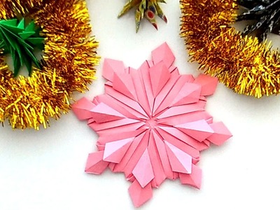 How to make a Snowflake - Modular Origami - Paper Snowflake - Christmas
