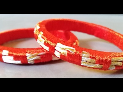 How to make Attractive design silk thread bangles