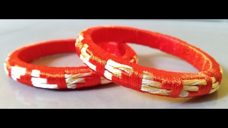 How to make Attractive design silk thread bangles