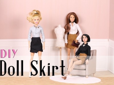 How to make doll clothes ( Tutorial ) - Barbie skirt