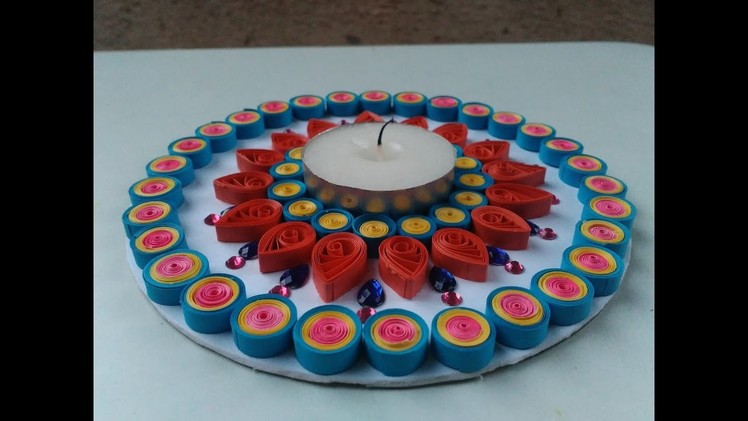 How To Make Easy Quilling Design Of Diya With the help of CD