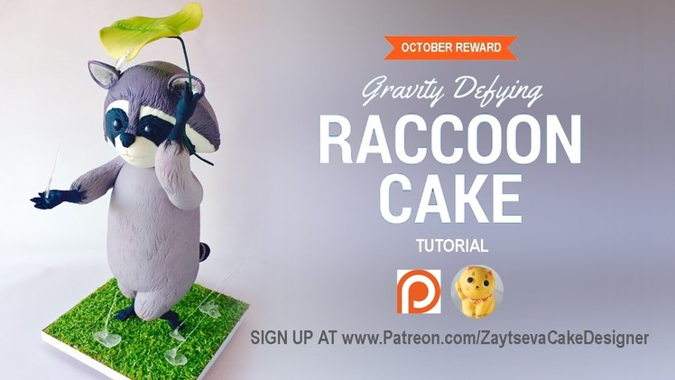 How to make gravity defying Raccoon Cake. Tutorial trailer