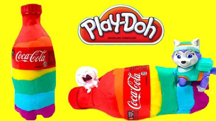 How to Make Rainbow Coca Cola Soda Bottle with Play Doh | Fizzy Toy Show