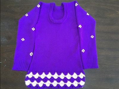 Sweater knitting pattern - girl knitted sweater