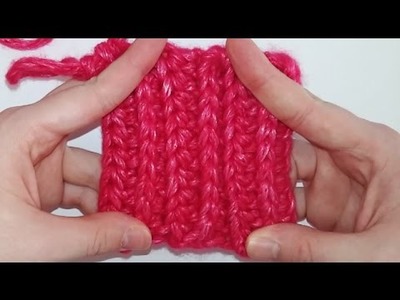 غرز كروشيه: طريقة عمل غرزة تريكو بالكروشيه | How to make the rib stitch in crochet