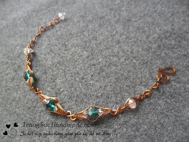 Tutorial simple bracelet for beginners - How to make wire jewelery