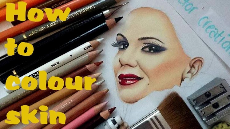 2000 SUB SPECIAL! How to colour skin using coloured pencils- Drawing Tutorial by Cloctor Creations