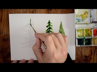 42. Watercolor - How to Draw and Paint a Tree