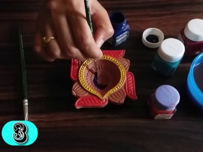 DIY - Diya Painting For Diwali Decoration | How to Paint Diwali Diya
