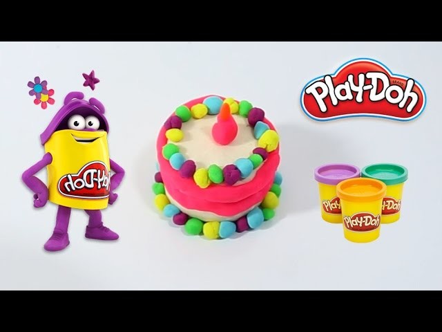 DIY How to Make Beautiful Play Doh Birthday Cake - Homemade Playdoh for Kids