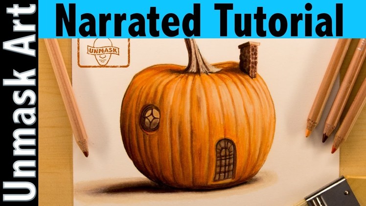 How to Draw a Pumpkin House | Narrated Tutorial