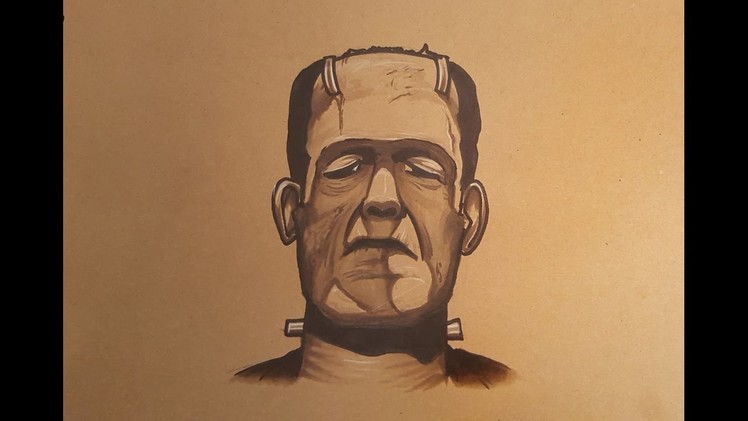 How to Draw Frankenstein Tattoo Style