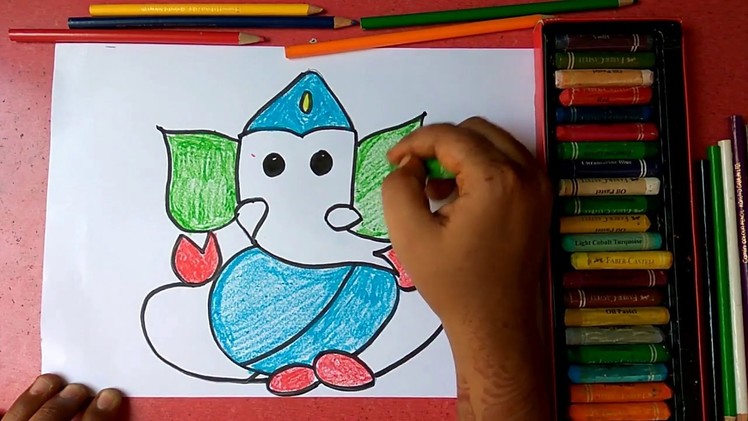 How to draw Lord Ganesha step by step very easily for kids